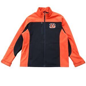 Cincinnati Bengals Full Zip Soft Shell Jacket Coat Large NFL Team Apparel